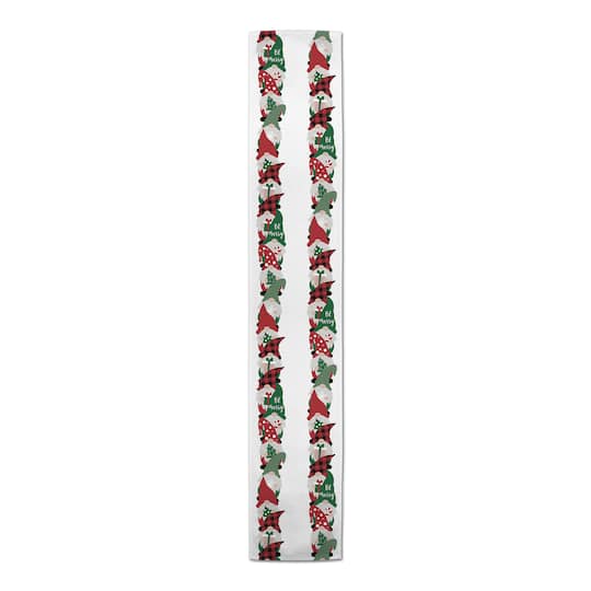 90'' Gnome Pattern Cotton Twill Runner